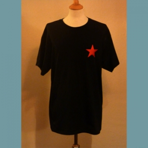 Red Star Embroidered on Left of Chest - T-shirt